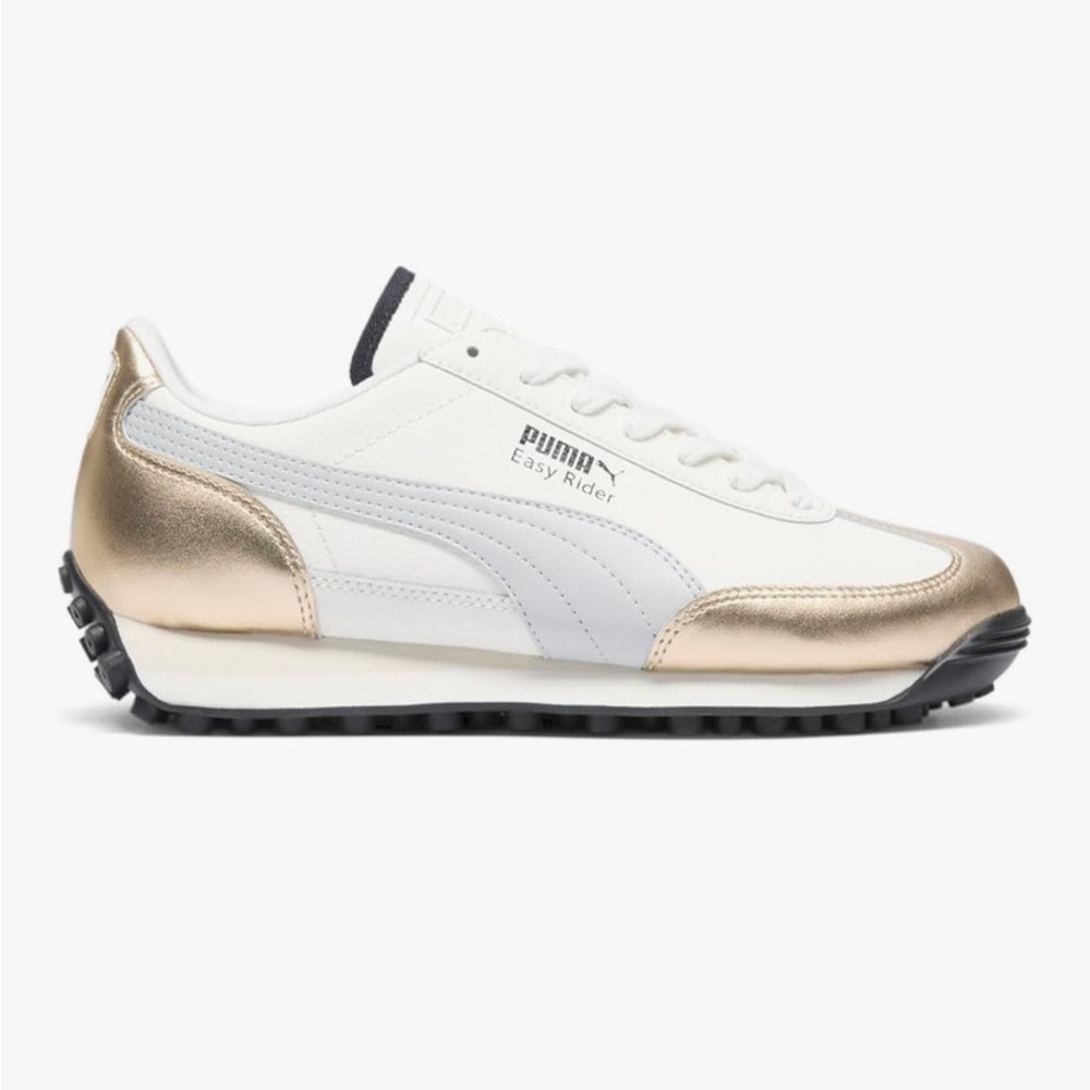 Puma women’s leather White and Gold Sneakers